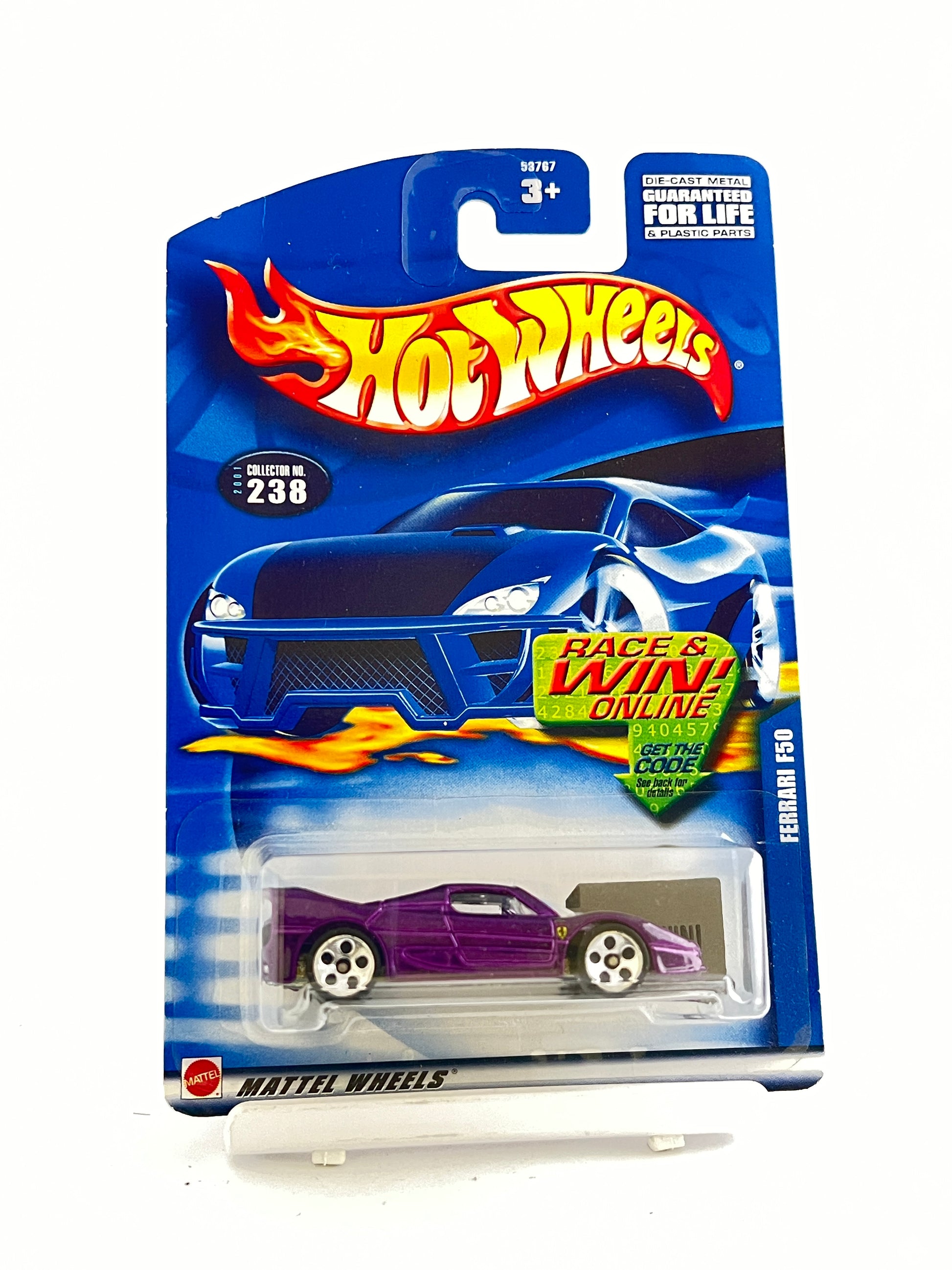 FERRARI F50 PURPLE - SLIGHT CREASE -5D - Its Fun- Hot wheels - matchbox - diecast