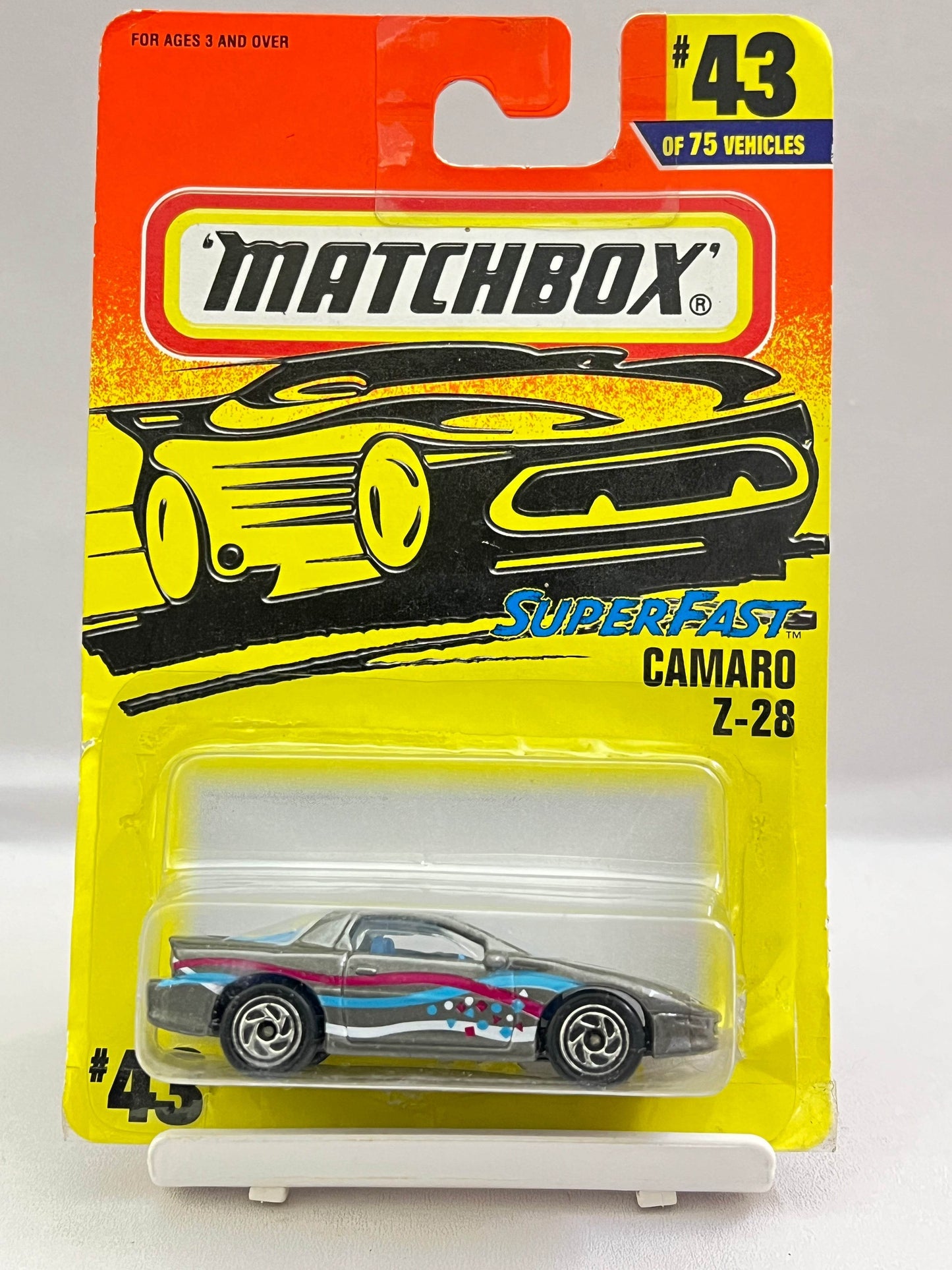 CARD DAMAGE - MATCHBOX - CAMARO Z-28 - 1996 CARD - ZX4 - Its Fun
