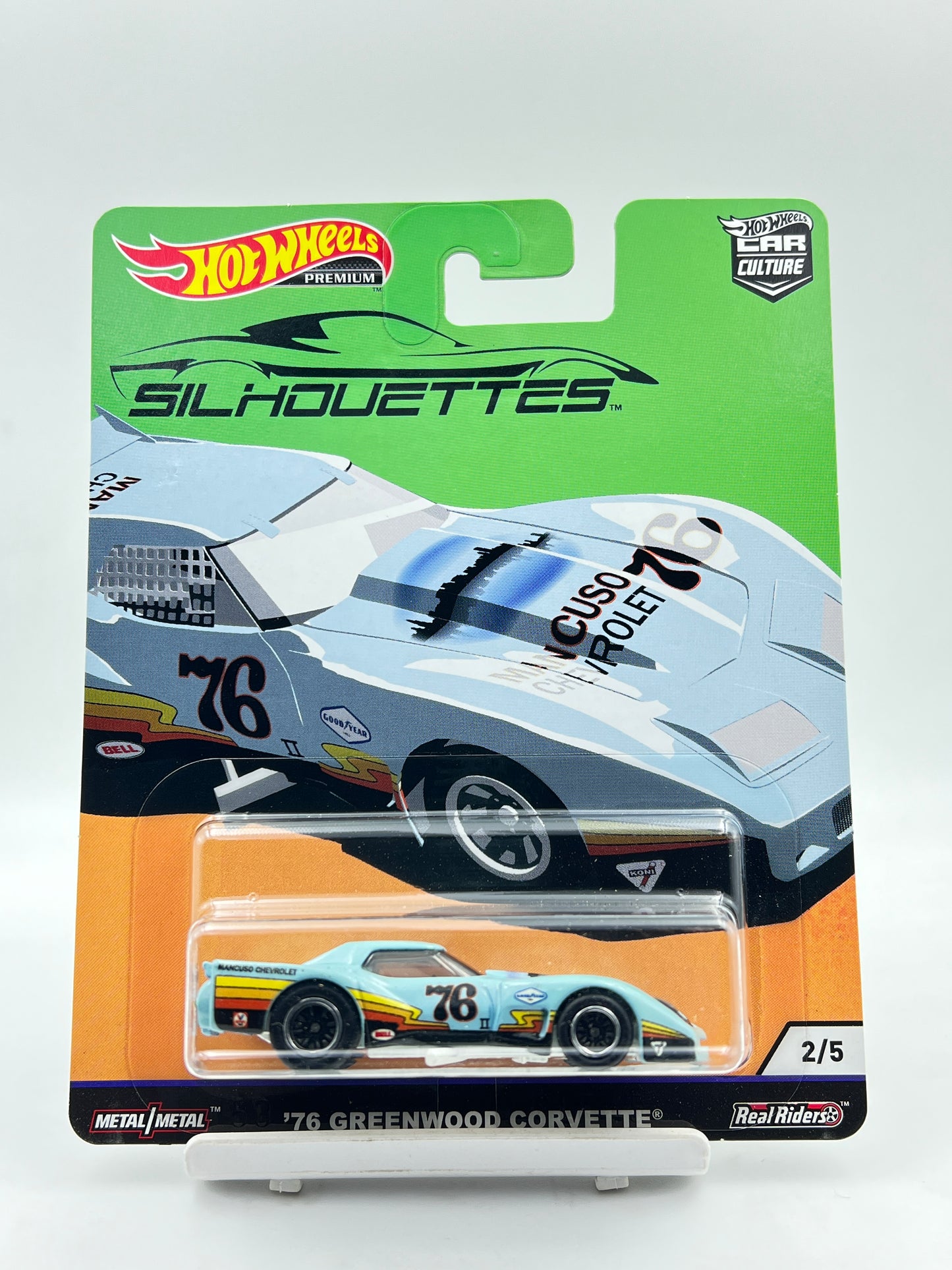 HOT WHEELS - PREMIUM - SILHOUETTES - 76 GREENWOOD CORVETTE - 5A