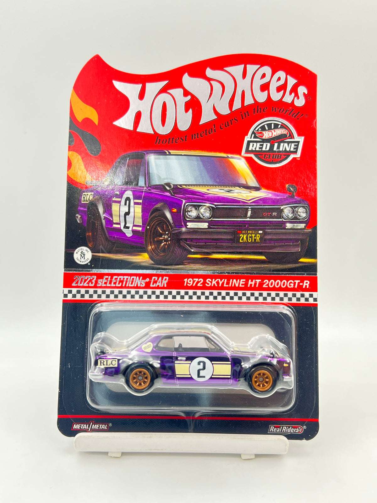 RLC - HOT WHEELS -  1972 SKYLINE HT 2000GT-R (PURPLE) - (COMES WITH PROTECTOR)