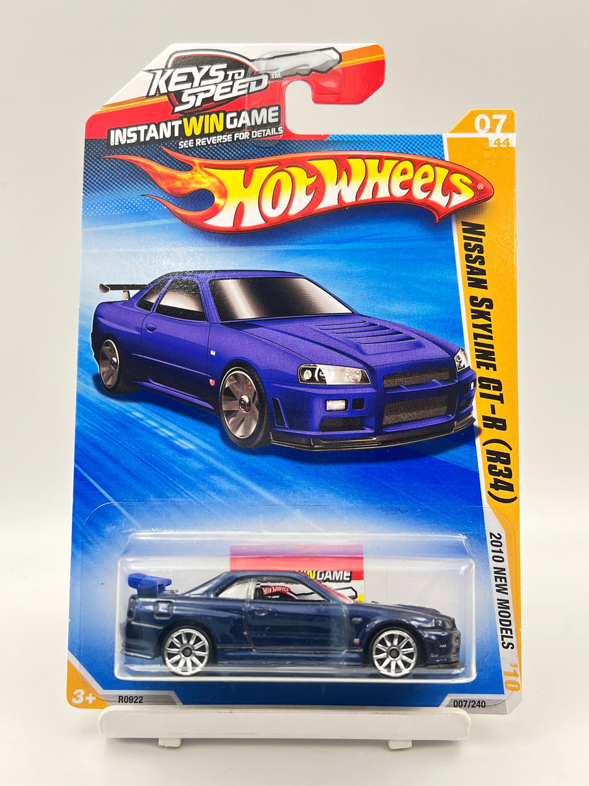 IMPORTED - HOT WHEELS - VERY VERY RARE -  KEYS TO SPEED - NISSAN SKYLINE GT-R (R34) FREE PROTECTOR - B1