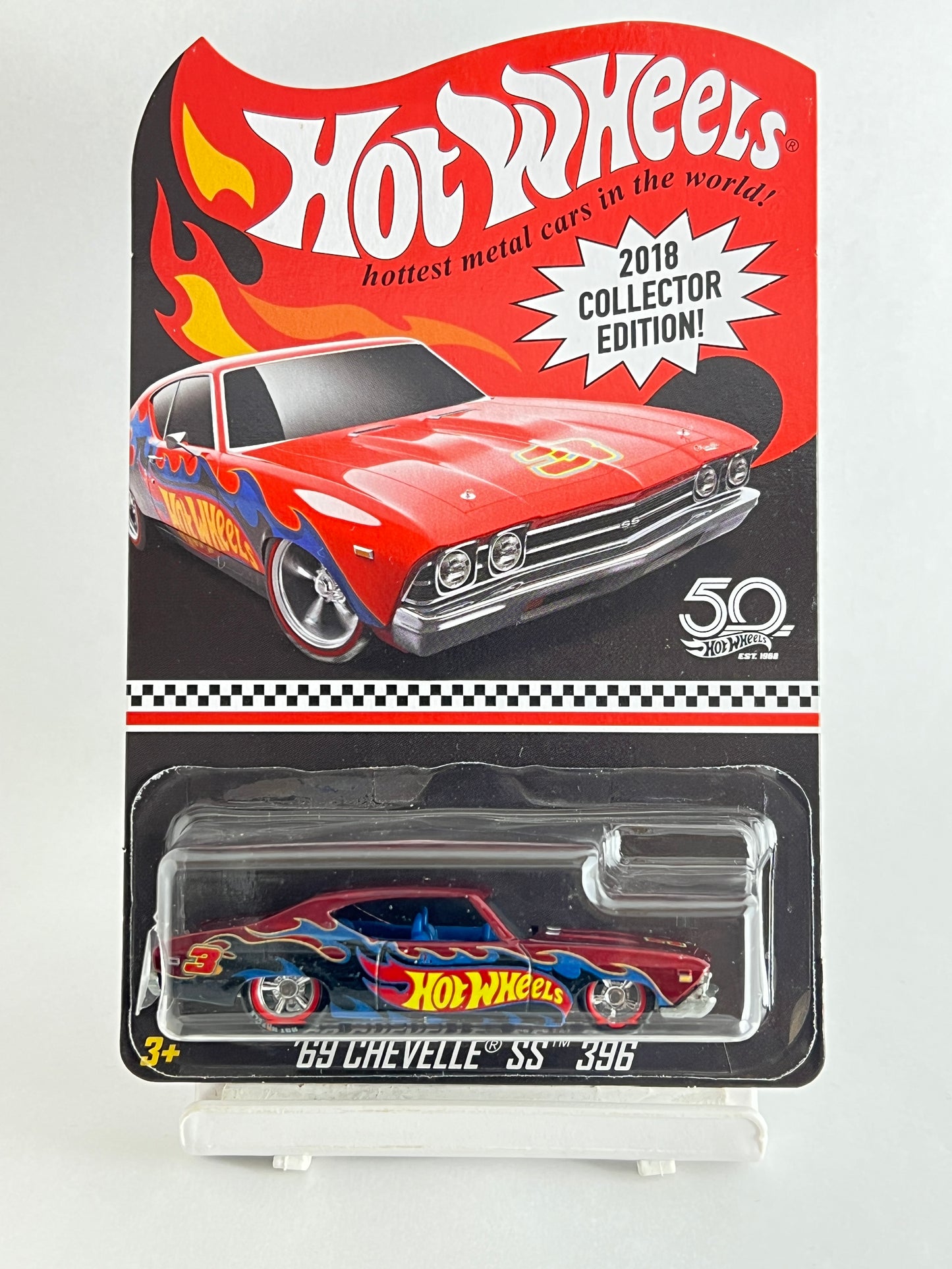 BLISTER CRACK AS IN PIC - 69 CHEVELLE SS 396 WITH PROTECTOR - COLLECTORS EDITION - 4F - Its Fun- Hot wheels - matchbox - diecast