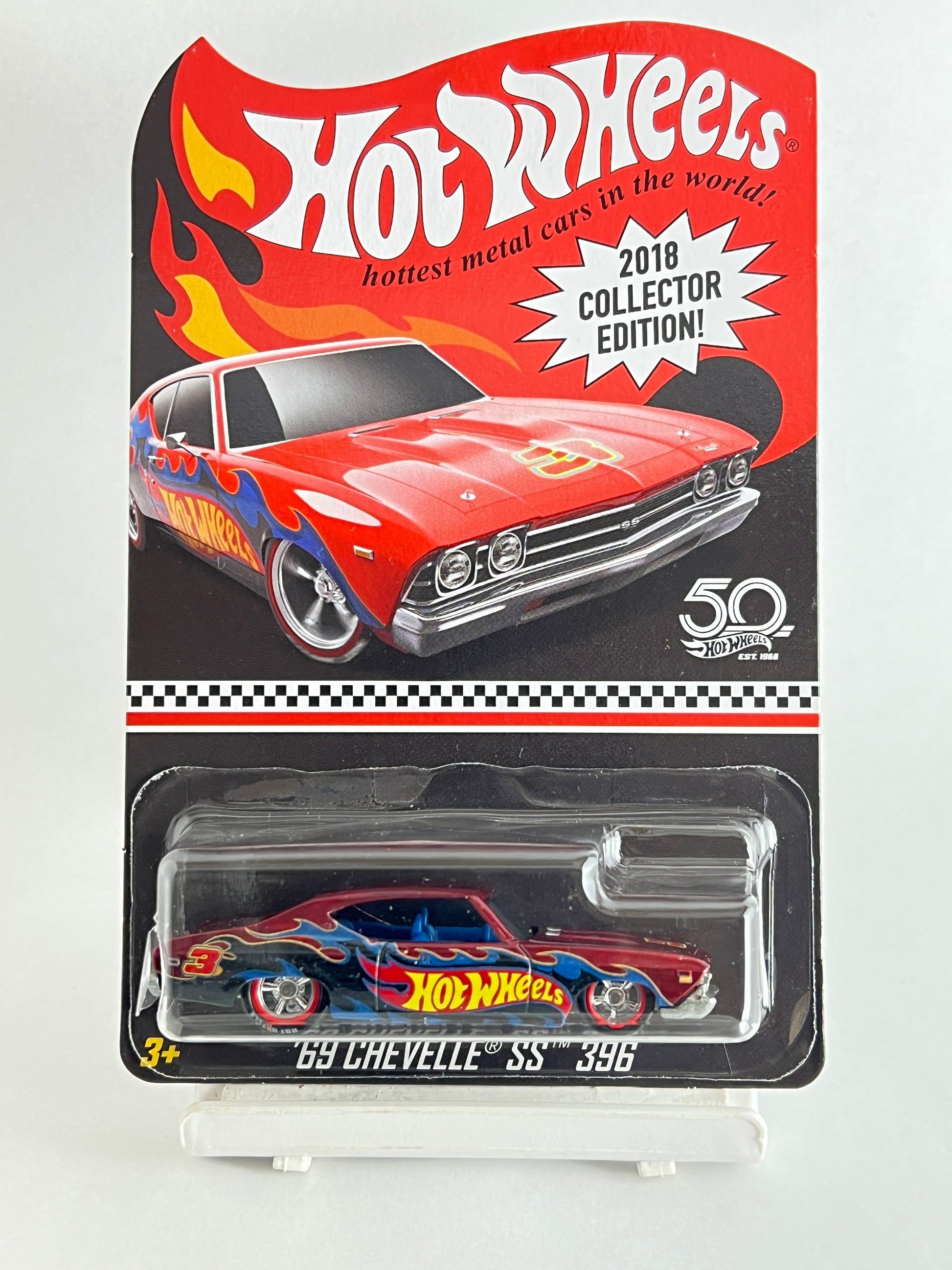 BLISTER CRACK AS IN PIC - 69 CHEVELLE SS 396 WITH PROTECTOR - COLLECTORS EDITION - 4F - Its Fun- Hot wheels - matchbox - diecast