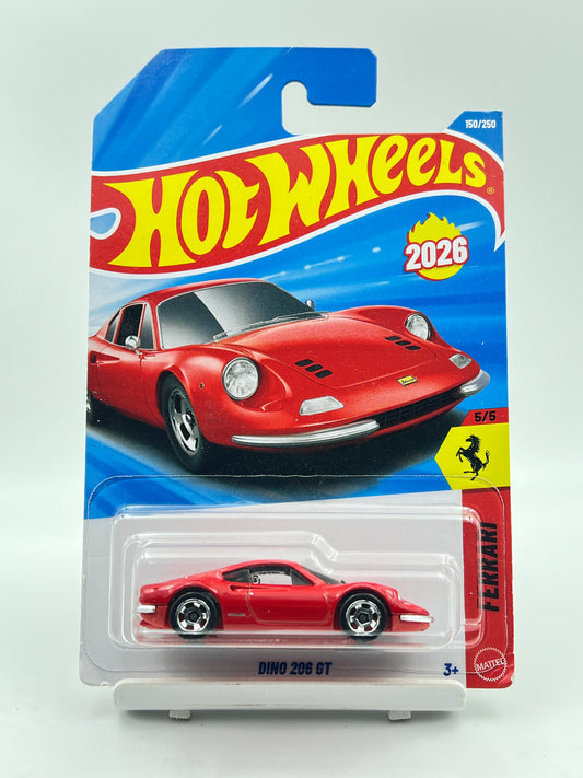 HOT WHEELS - FERRARI DINO 206 GT - RED - ZX2