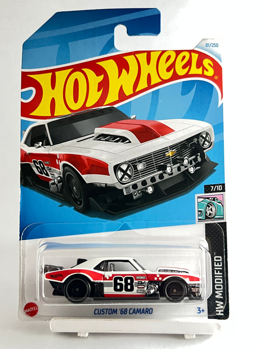 CUSTOM 68 CAMARO - WHITE - 1B - Its Fun- Hot wheels - matchbox - diecast