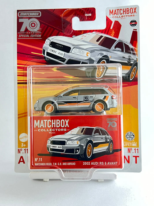 70TH ANNIVERSARY SPECIAL EDITION - 2002 AUDI RS 6 AVANT - Its Fun- Hot wheels - matchbox - diecast