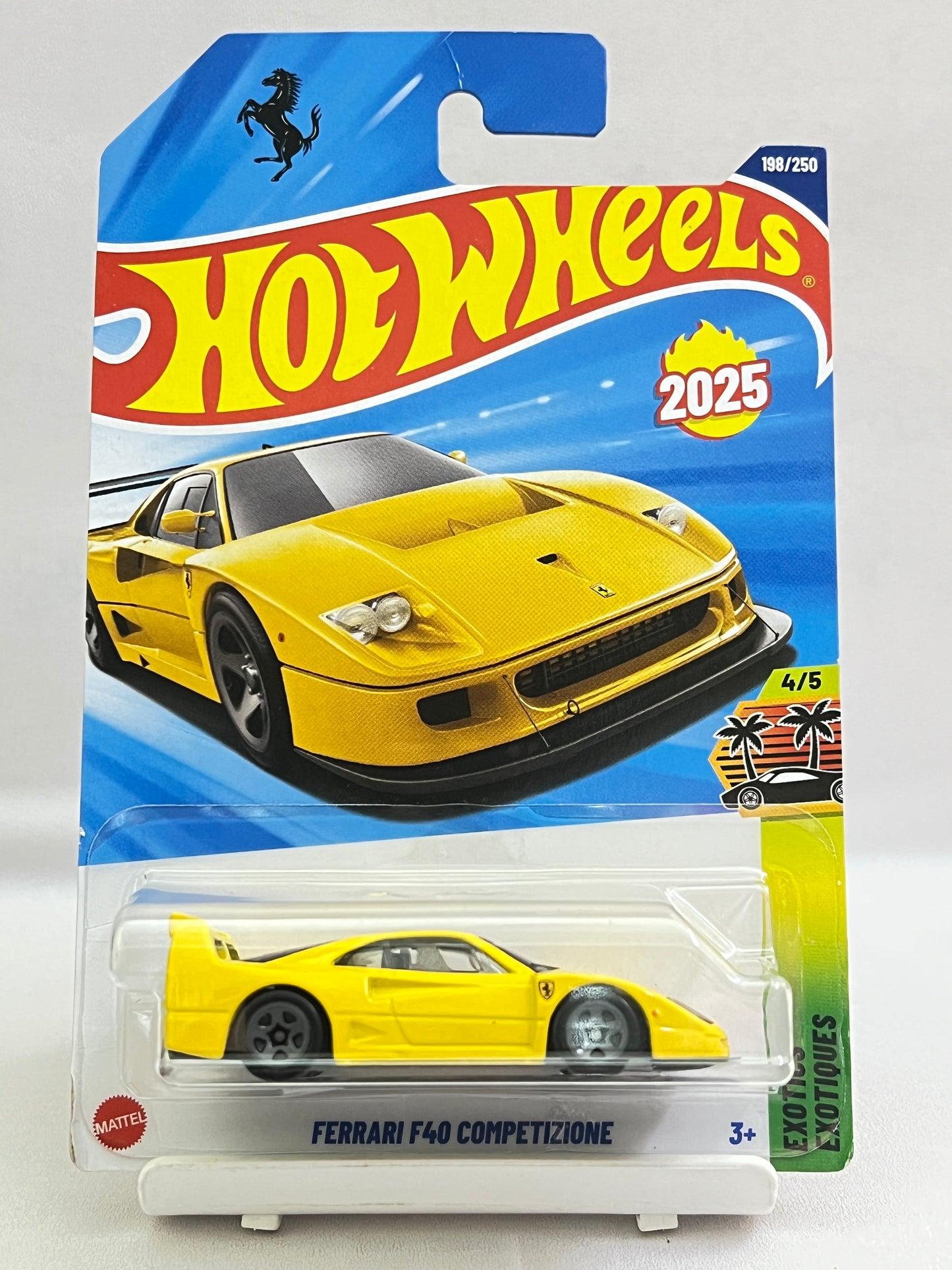 HOT WHEELS - FERRARI F40 COMPETIZIONE - YELLOW - 3C