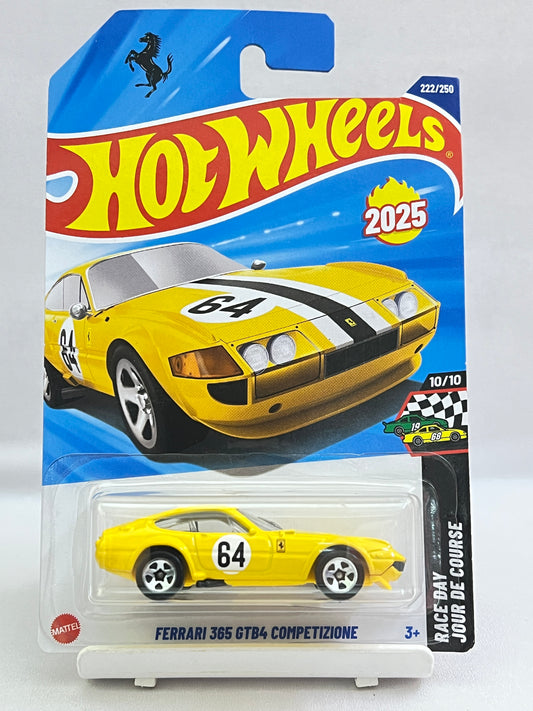 HOT WHEELS - FERRARI 365 GTB4 COMPETIZIONE - YELLOW - 3A