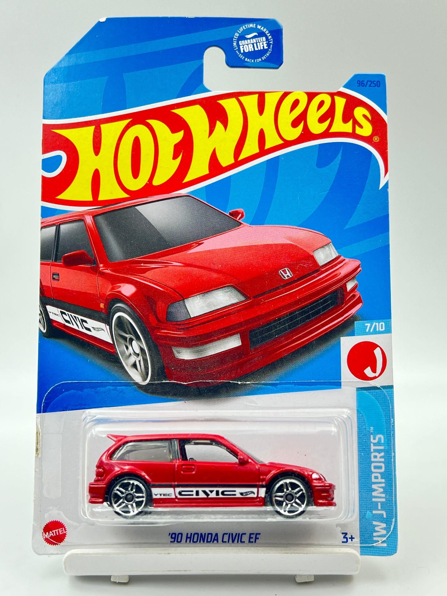 IMPORTED - HOT WHEELS -  90 HONDA CIVIC EF - RED - 6D