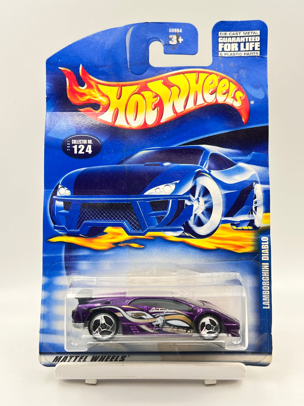 CARD DAMAGE - IMPORTED - HOT WHEELS -  LAMBORGHINI DIABLO - PURPLE - C2