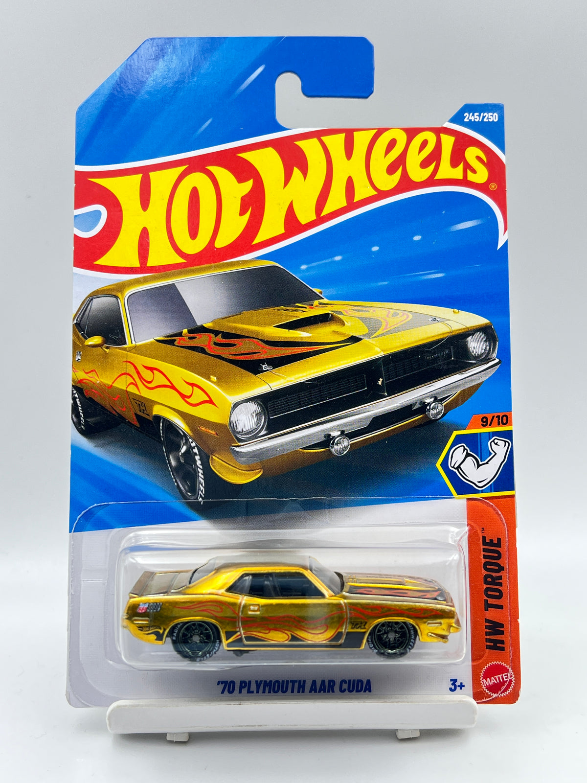 SUPER TREASURE HUNT - HOT WHEELS - 70 PLYMOUTH AAR CUDA - WITH PROTECTOR