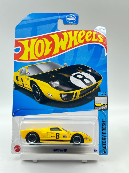 ( CARD AS IN PIC ) - FORD GT40 - YELLOW - 9A