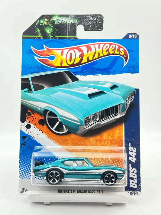 SOFT CORNERS - HOT WHEELS - OLDS 442 - TEAL GREEN - 7A