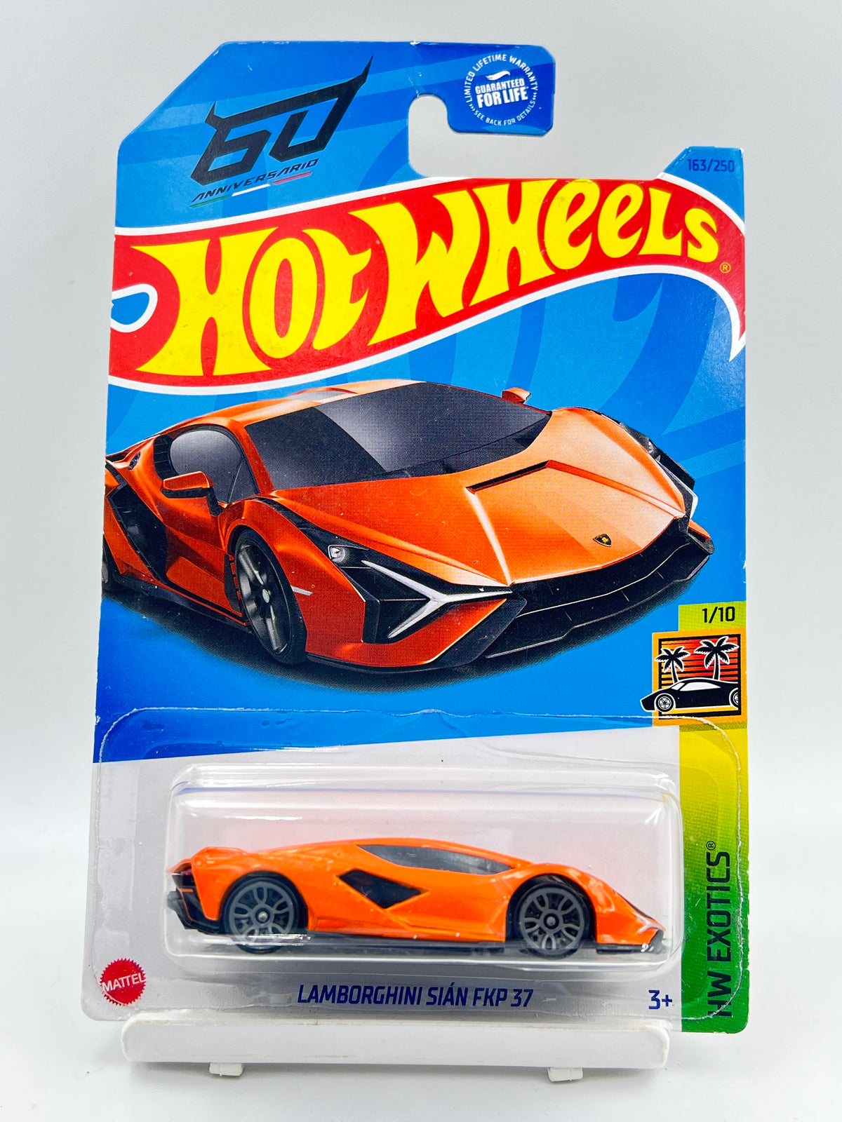 MILD CREASE - IMPORTED - HOT WHEELS -  LAMBORGHINI SIAN FKP - ORANGE - C2