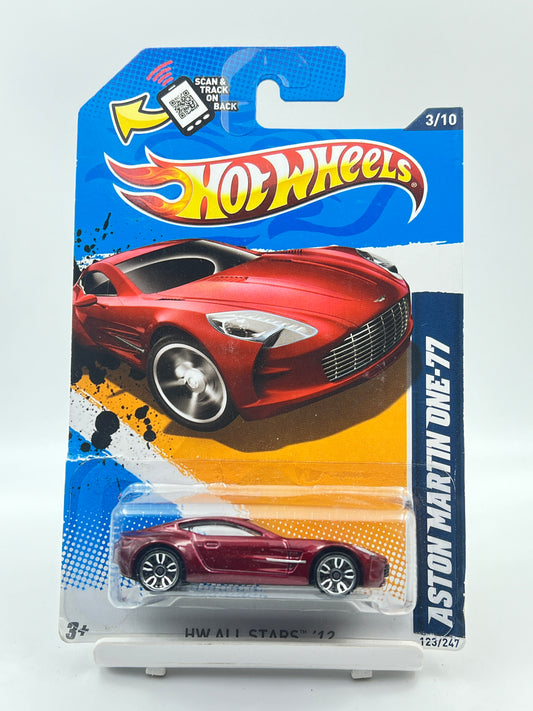 DAMAGED CARD - ASTON MARTIN ONE - 77 - RED - 7A