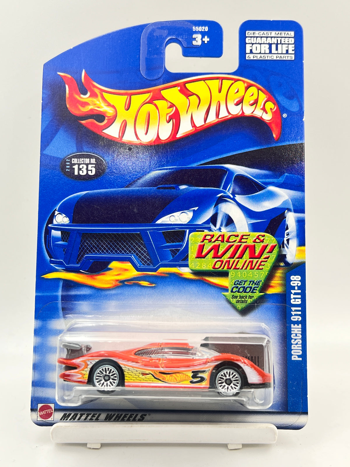IMPORTED - HOT WHEELS -  RARE - PORSCHE 911 GT1-98 - RED - C1