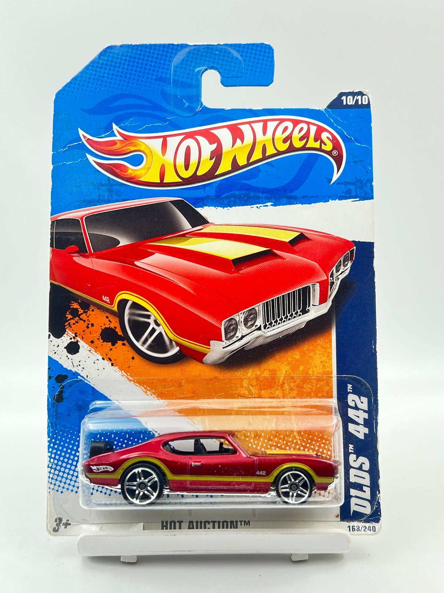( CARD AS IN PIC ) - IMPORTED - HOT WHEELS -  OLDS 442 - RED - 9B