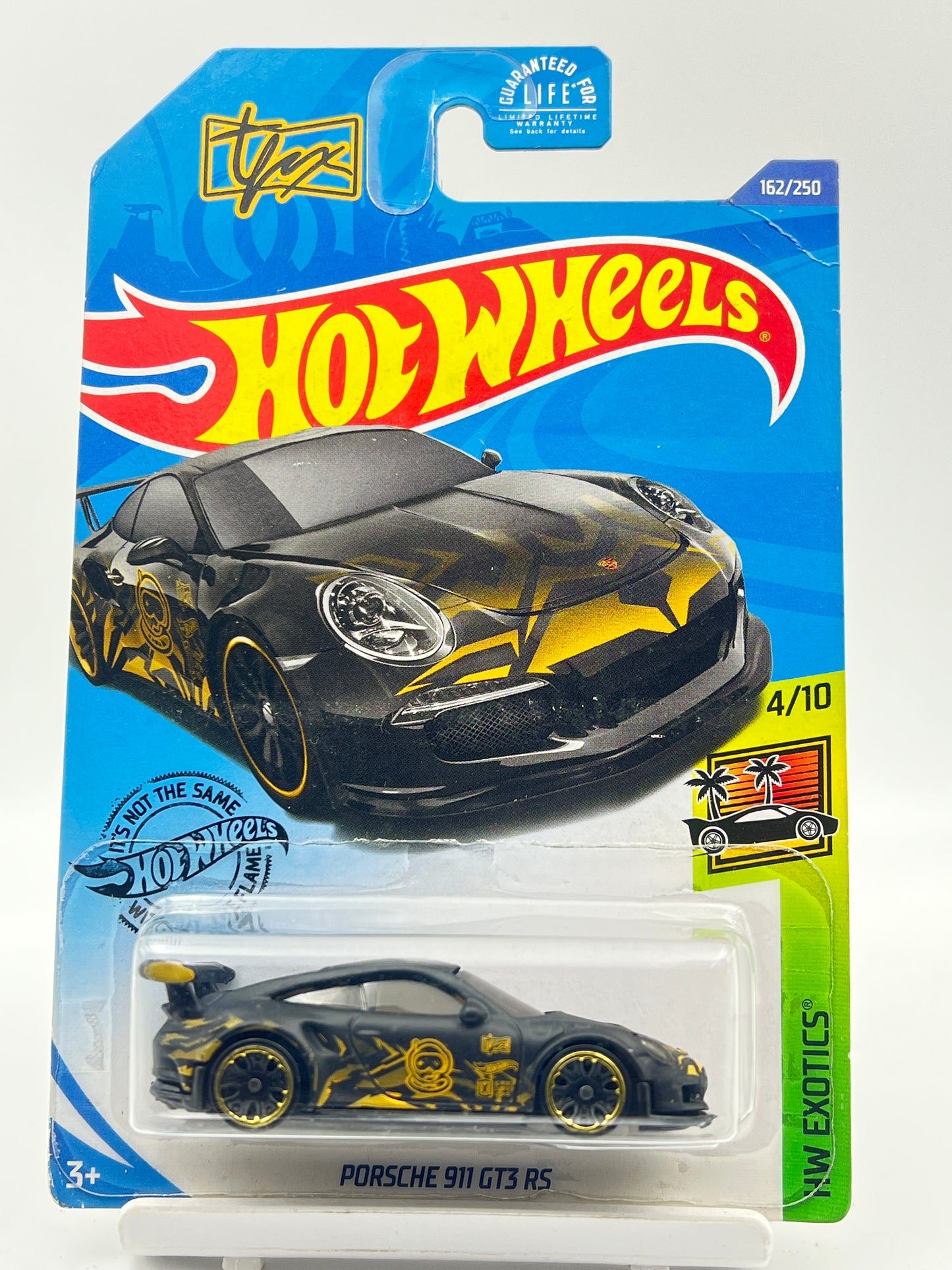 MILD CREASE - IMPORTED - HOT WHEELS -  PORSCHE 911 GT3 RS - TANNER FOX - 1H