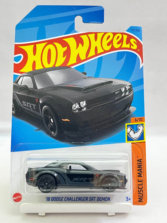 HOT WHEELS - 18 DODGE CHALLENGER SRT DEMON - BLACK - 1D - Its Fun