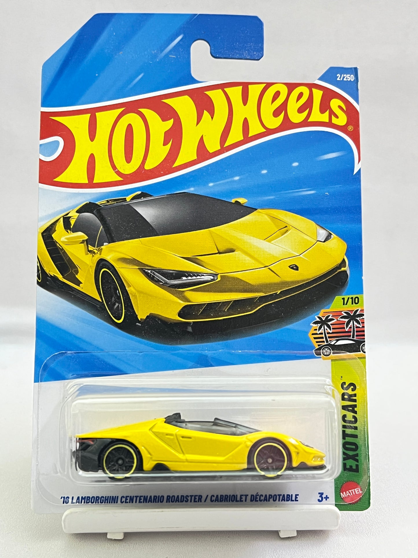 HOT WHEELS - 16 LAMBORGHINI CENTENARIO ROADSTER - YELLOW - 2C
