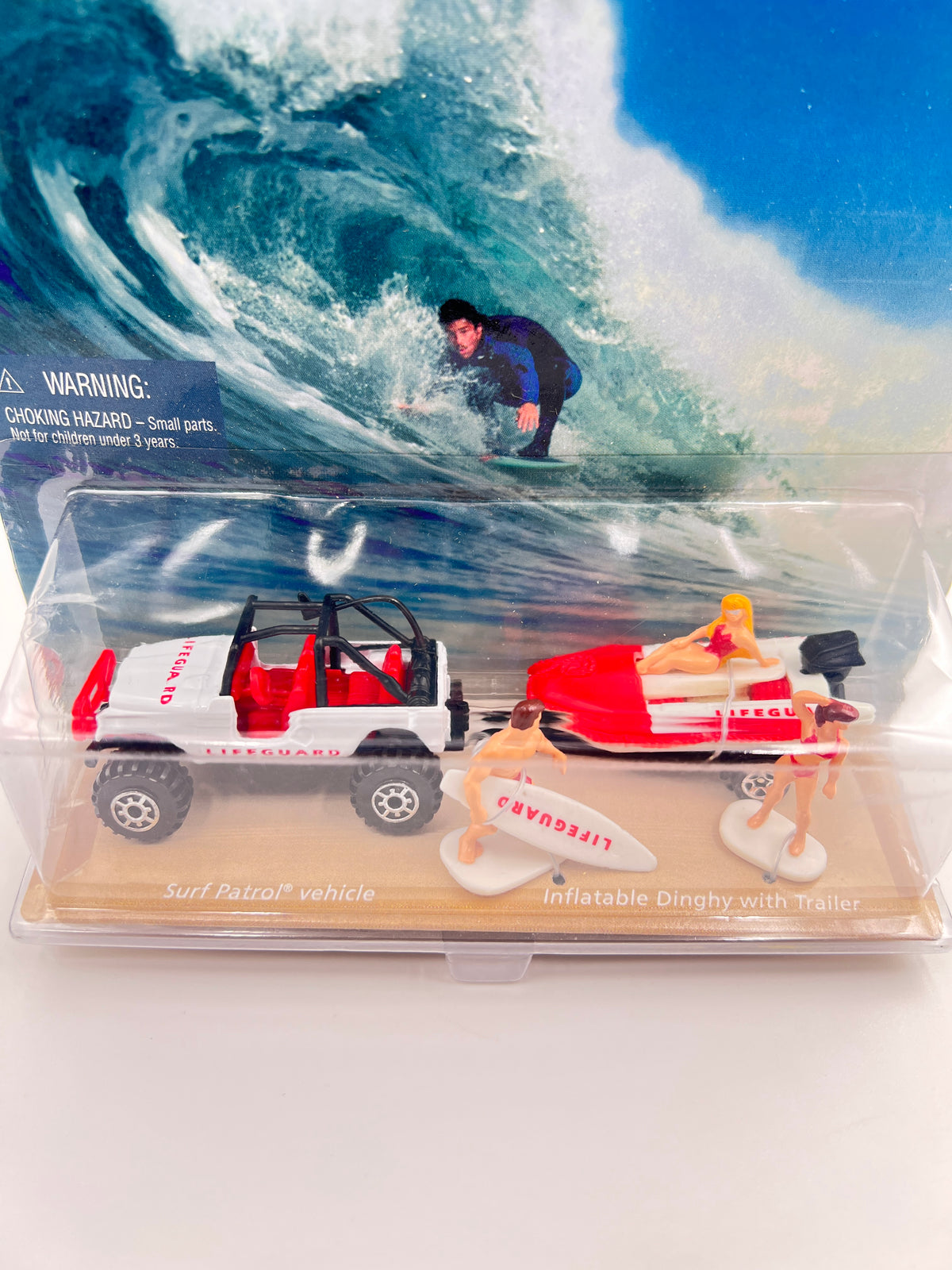 HOT WHEELS - EXCLUSIVE - ACTION PACK - SURF PATROL - SURF PATROL VEHICLE / INFLATABLE DINGHY WITH TRAILER