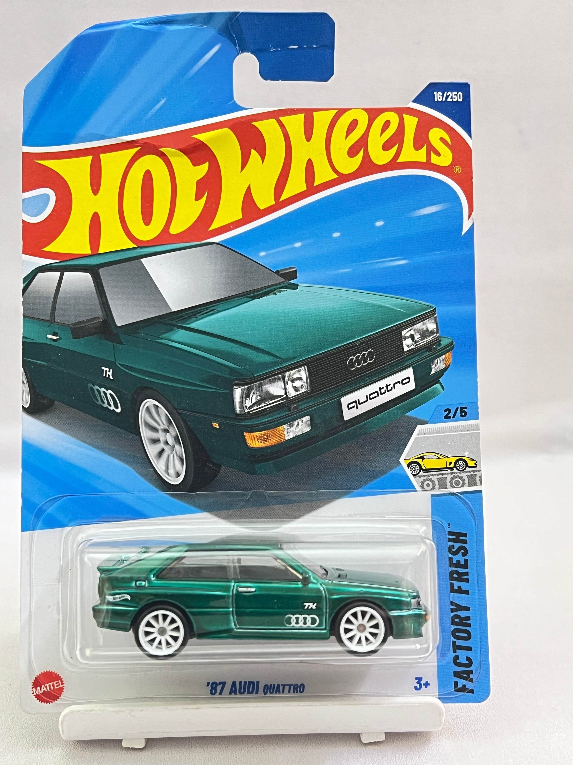 CREASED CARD - SUPER TREASURE HUNT - 87 AUDI QUATTRO - FREE PROTECTOR - Its Fun