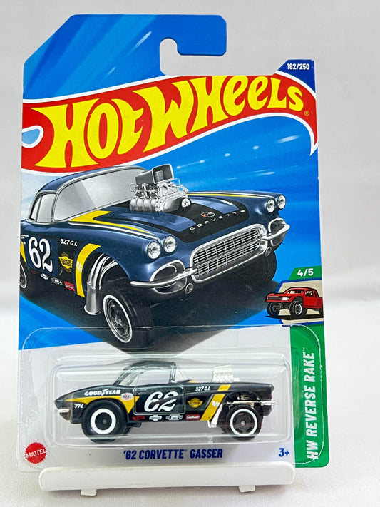 BLISTER GLUE ISSUE - SUPER TREASURE HUNT - 62 CORVETTE GASSER - FREE PROTECTOR - Its Fun