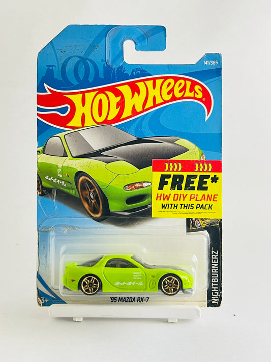 95 MAZDA RX-7 FULL METAL WITH FREE DIY PLANE CARD - 2C - Its Fun- Hot wheels - matchbox - diecast