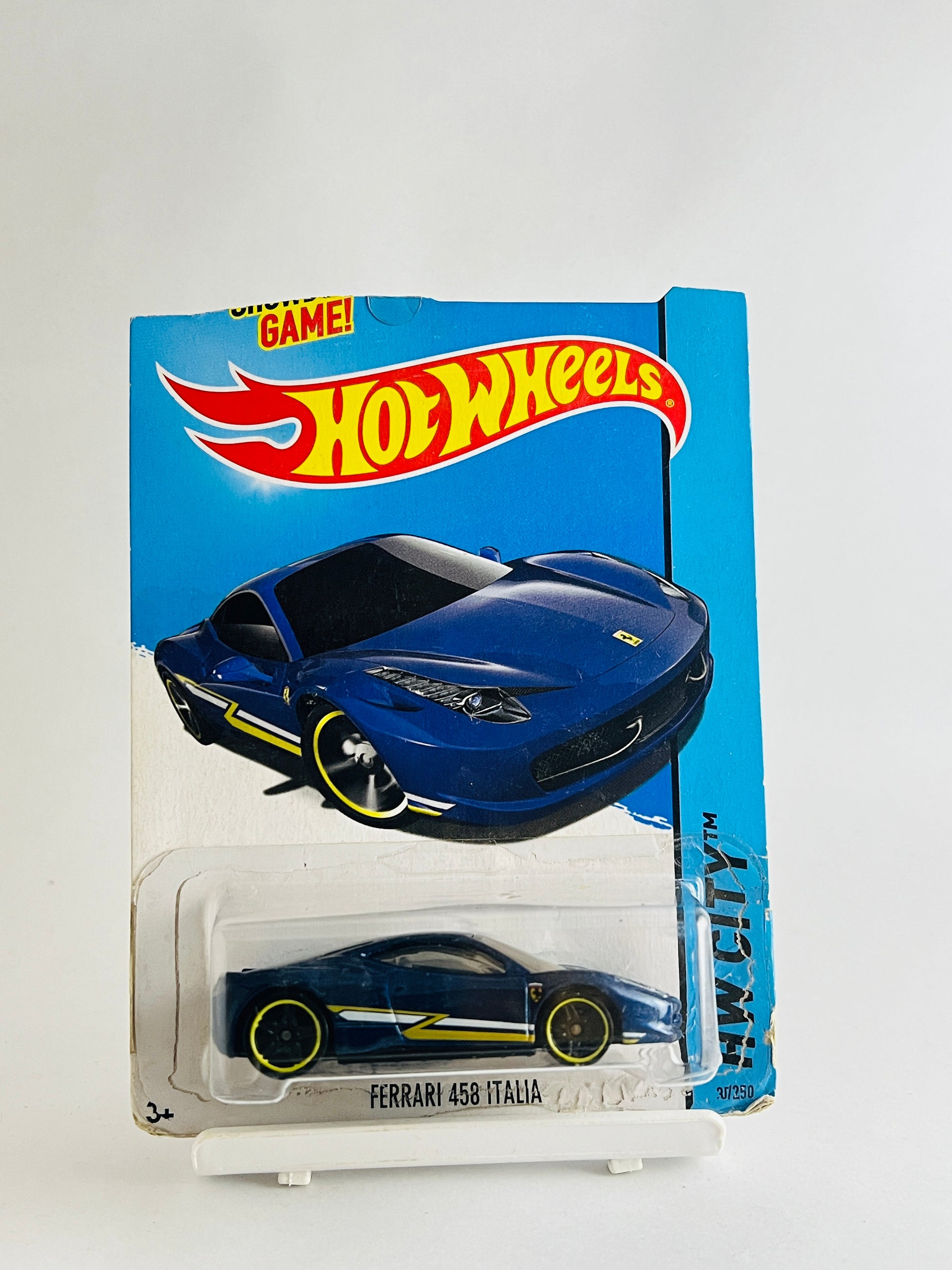 CARD DAMAGED - FERRARI 458 ITALIA - 5E - Its Fun- Hot wheels - matchbox - diecast