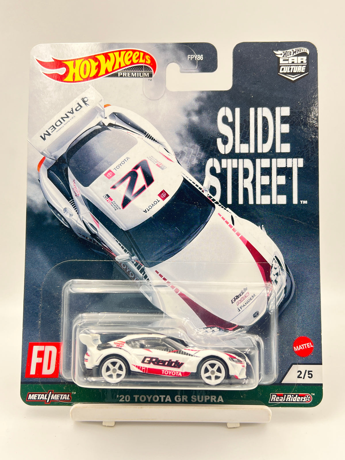 IMPORTED - HOT WHEELS -  PREMIUM - SLIDE STREET - 20 TOYOTA GR SUPRA - 5B