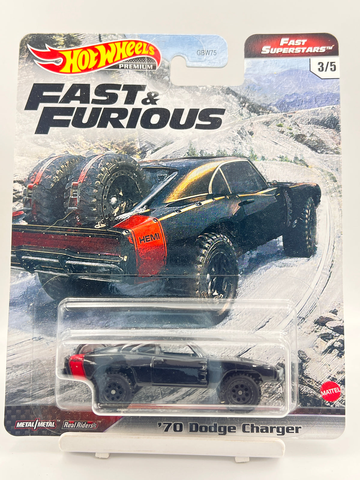 MILD CREASE - IMPORTED - HOT WHEELS - PREMIUM - FAST AND FURIOUS - 70 DODGE CHARGER - 5C