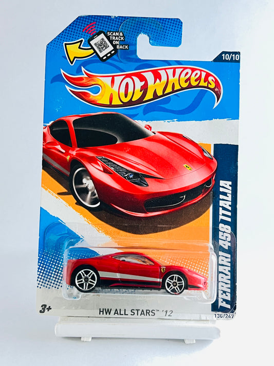 FERRARI - 458 ITALIA - RED - 4C (FREE PROTECTOR) - Its Fun- Hot wheels - matchbox - diecast