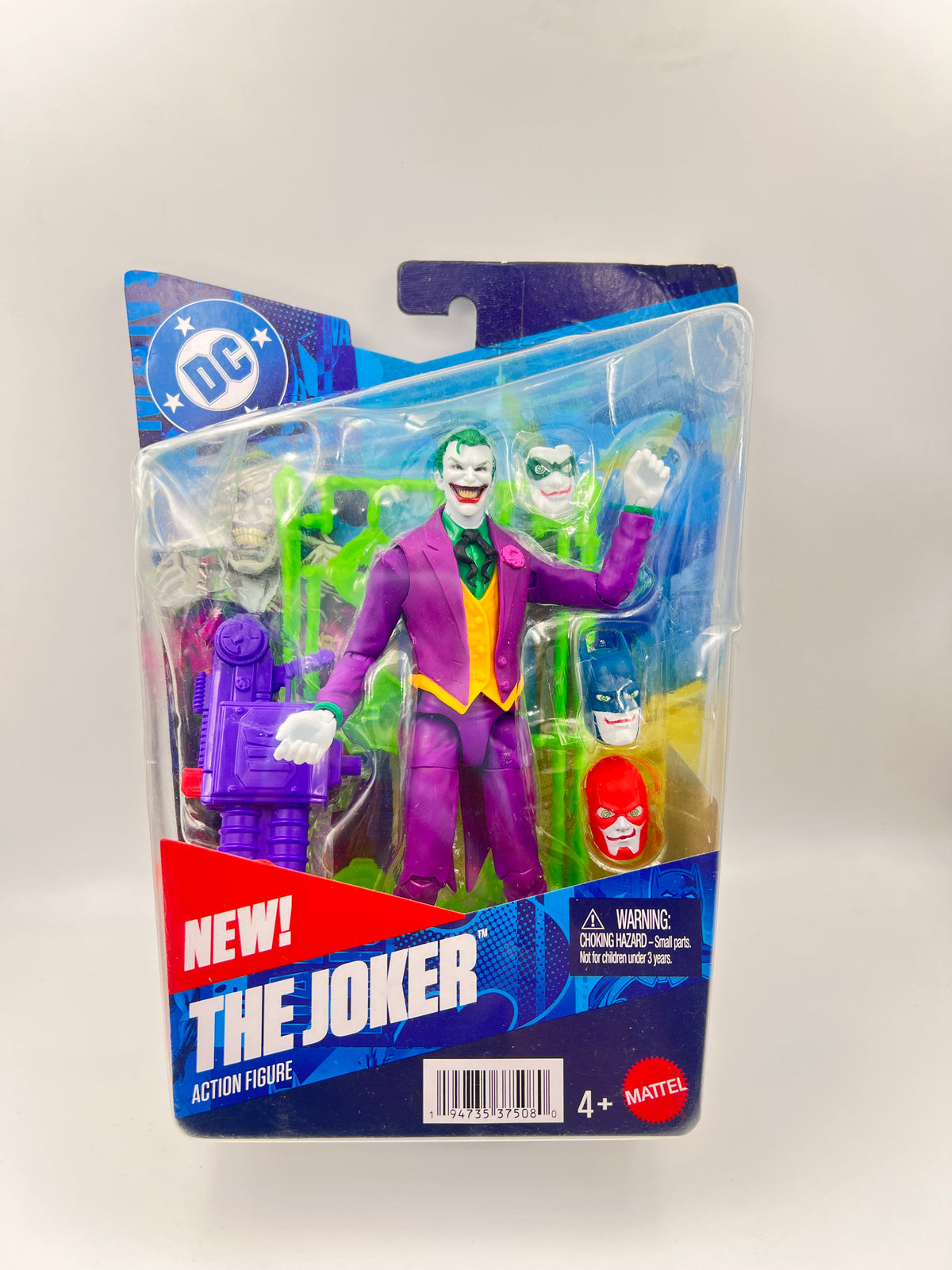 ONLY OUTER BOX DAMAGED - ORIGINAL MATTEL DC - COMICS ACTION FIGURE (IMPORTED) - THE JOKER WITH ADDONS