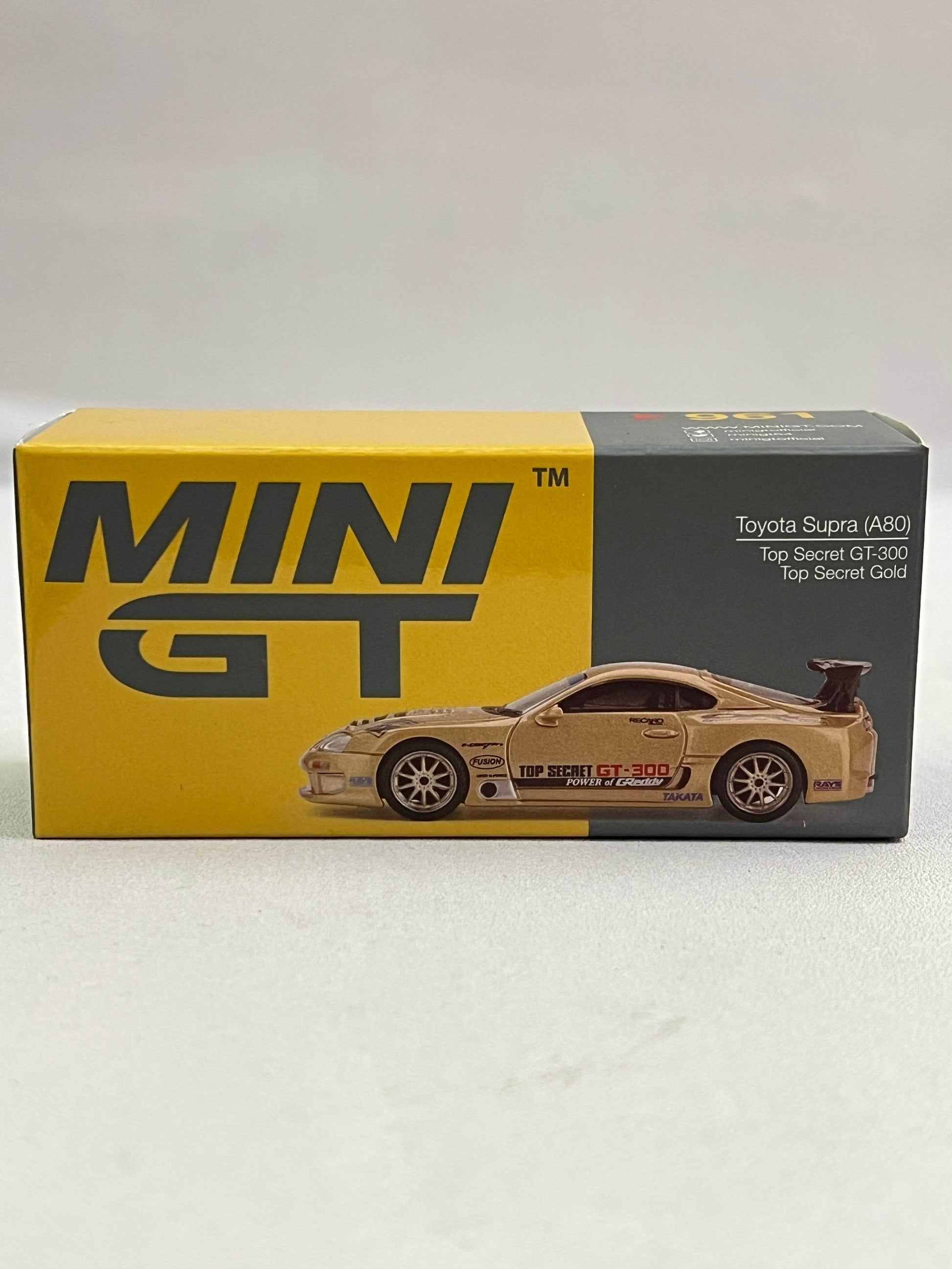 UNSEALED - MINI GT - TOYOTA SUPRA (A80) - TOP SECRET GT-300 - TOP SECRET GOLD - Its Fun