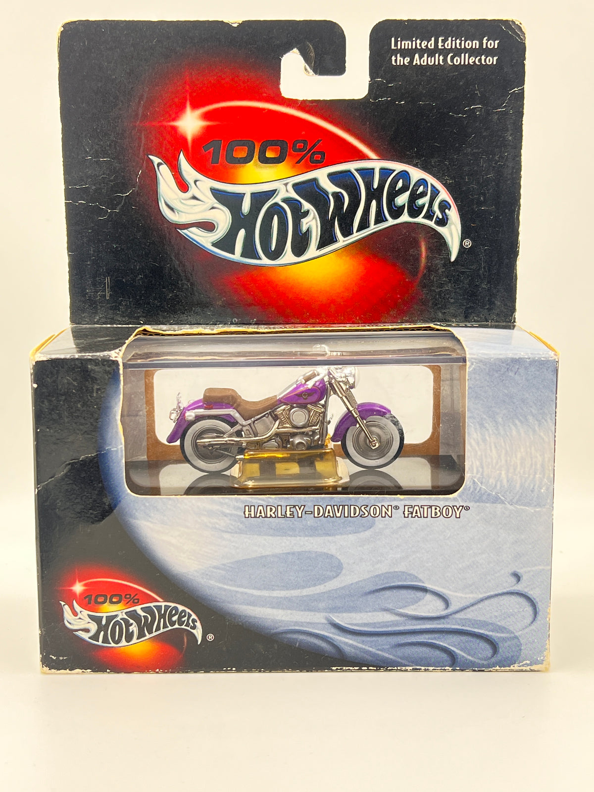 OUTER CARD DAMAGED AS IN PIC - IMPORTED - HOT WHEELS -  HARLEY DAVIDSON FATBOY - COLLECTIBLE