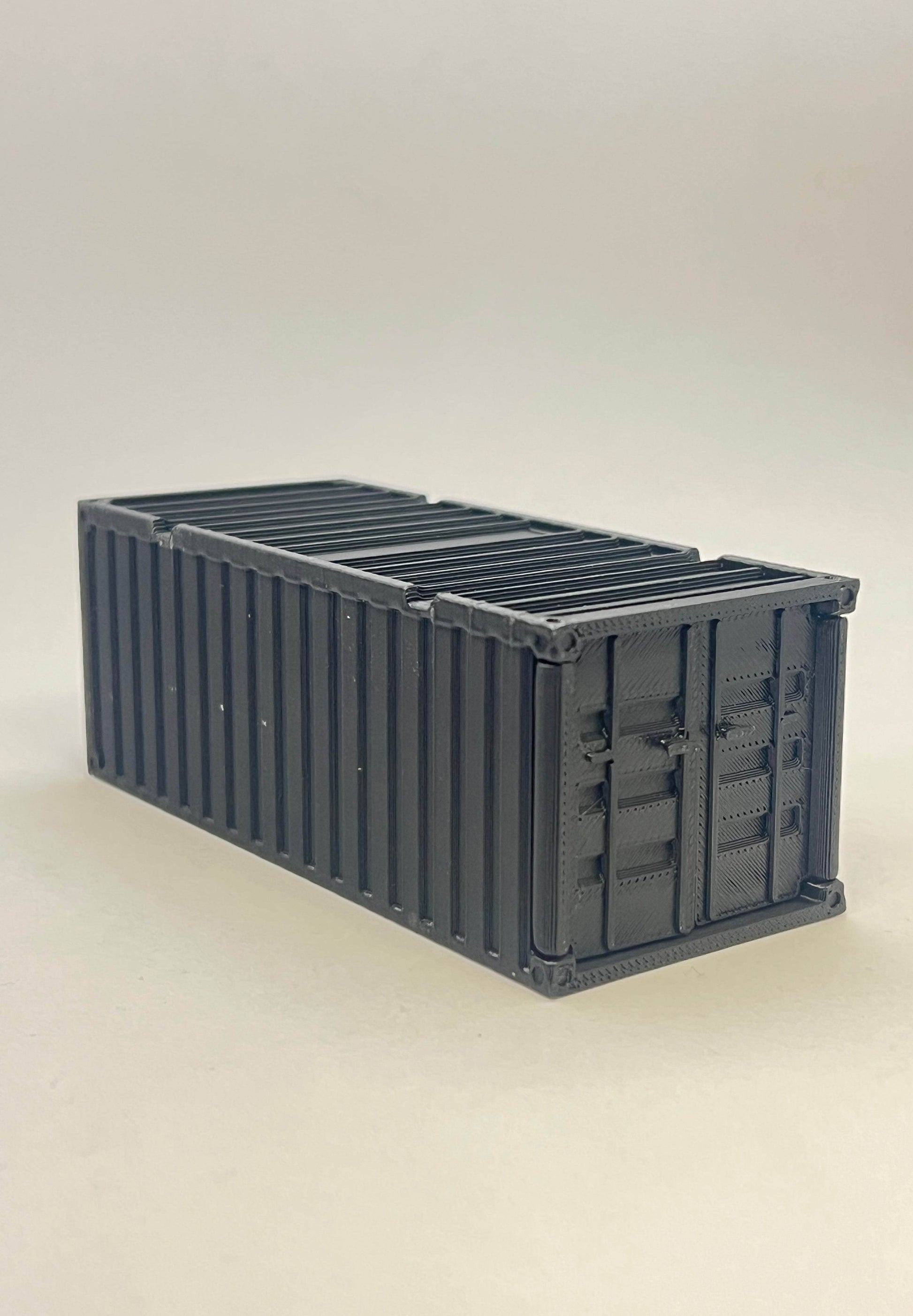 3D PRINTED CONTAINERS FOR 1:64 CARS - BLACK - LONG SIZE - Its Fun