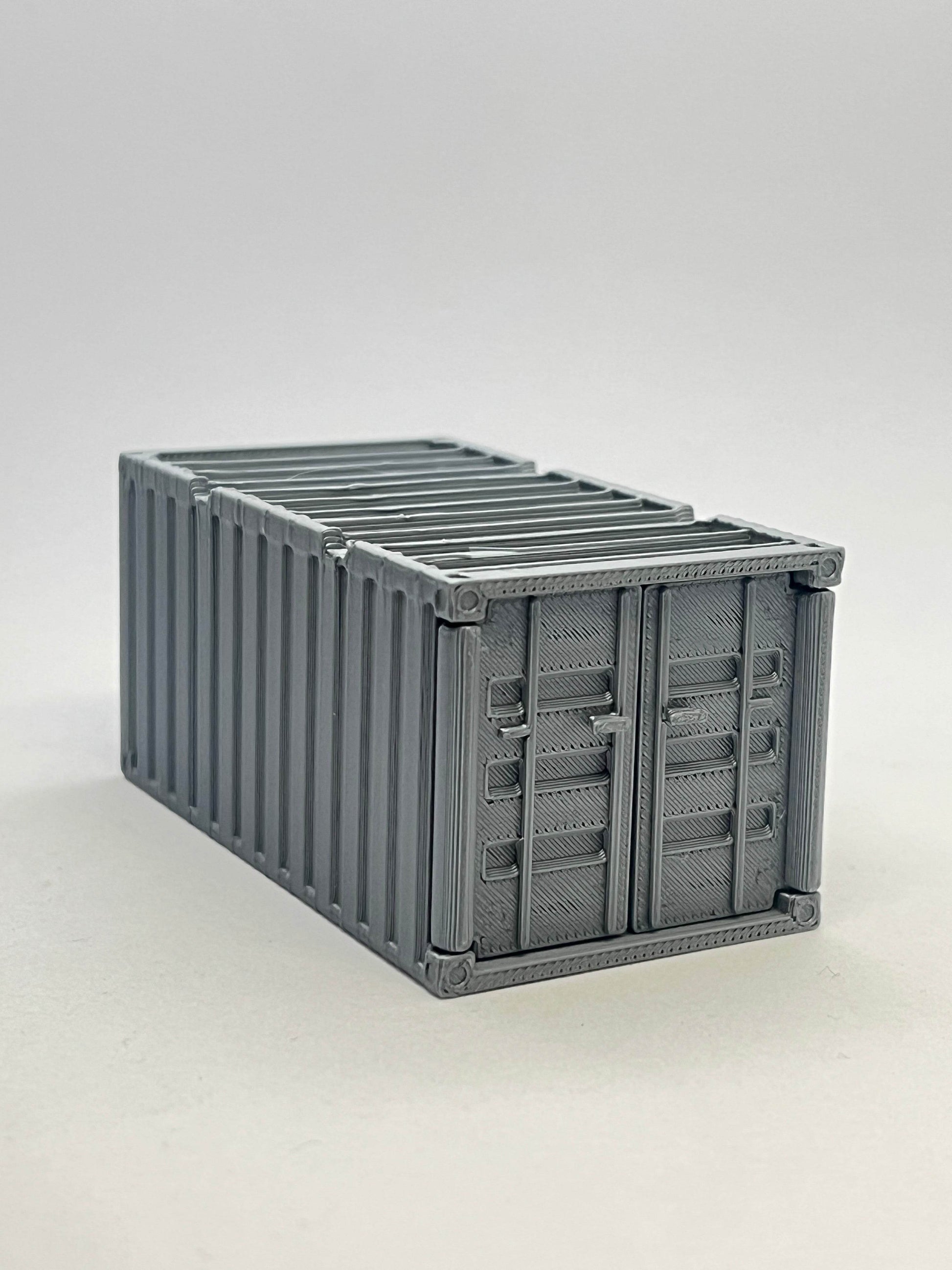 3D PRINTED CONTAINERS FOR 1:64 CARS - GREY - Its Fun