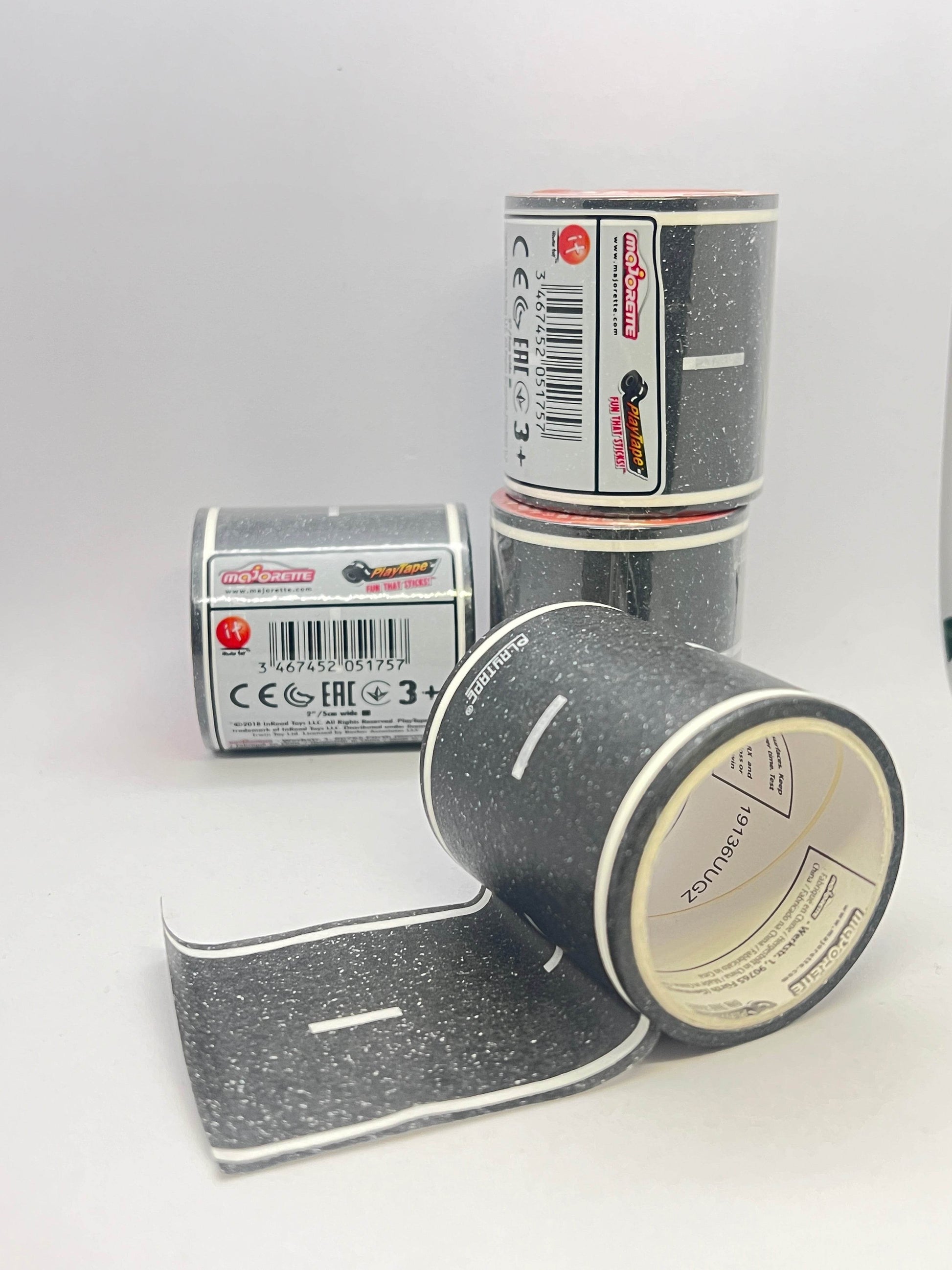MAJORETTE - ROAD STICKING TAPE FOR DECOR AND DIAROMAS - 1 QTY - 5CM/2 INCH WIDTH - APPROX 2 METER LENGTH - Its Fun