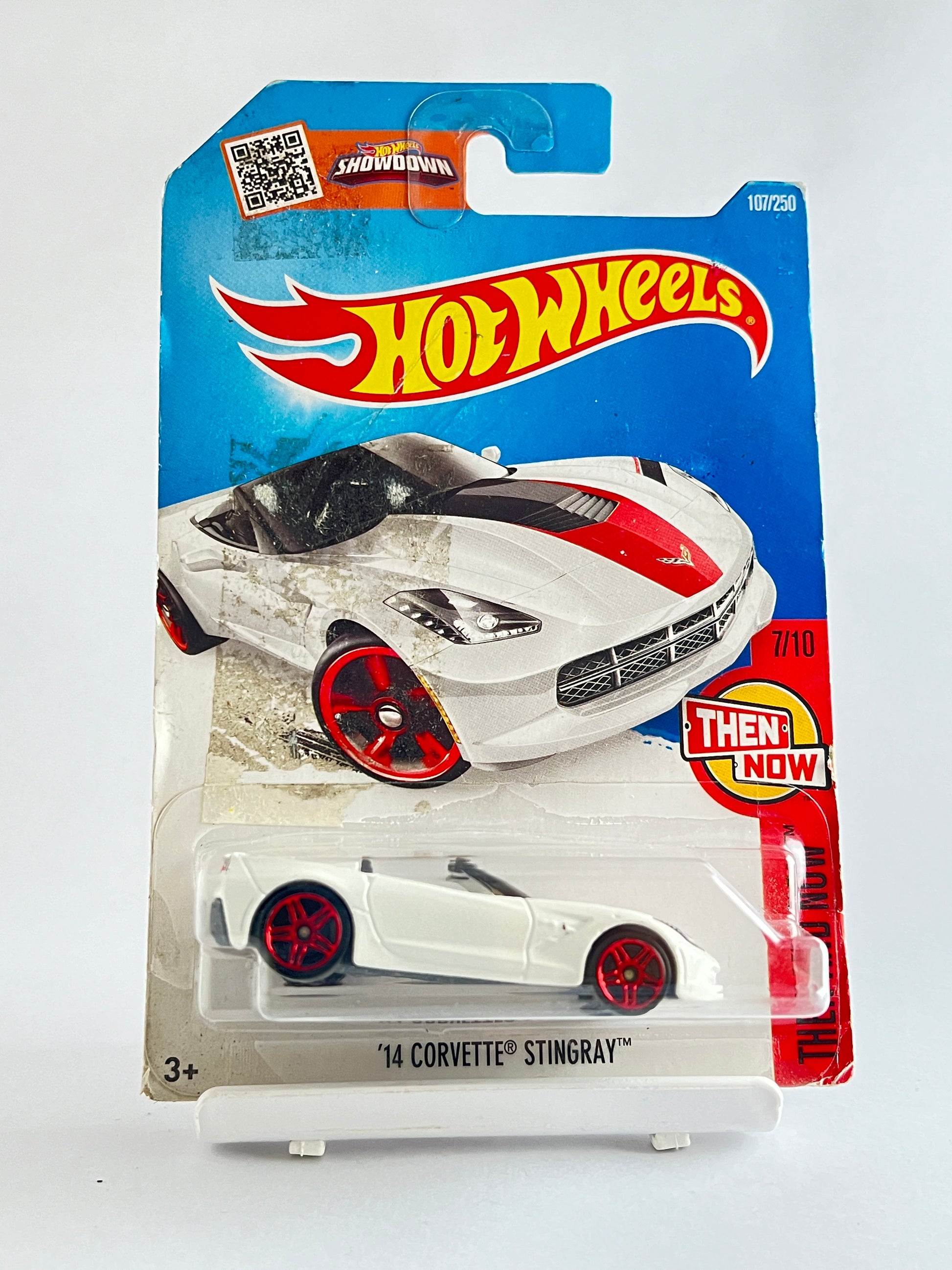 14 CORVETTE STINGRAY - STICKER GLUE MARKS IN CARD - 1B - Its Fun- Hot wheels - matchbox - diecast