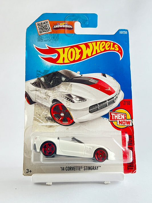 14 CORVETTE STINGRAY - STICKER GLUE MARKS IN CARD - 1B - Its Fun- Hot wheels - matchbox - diecast