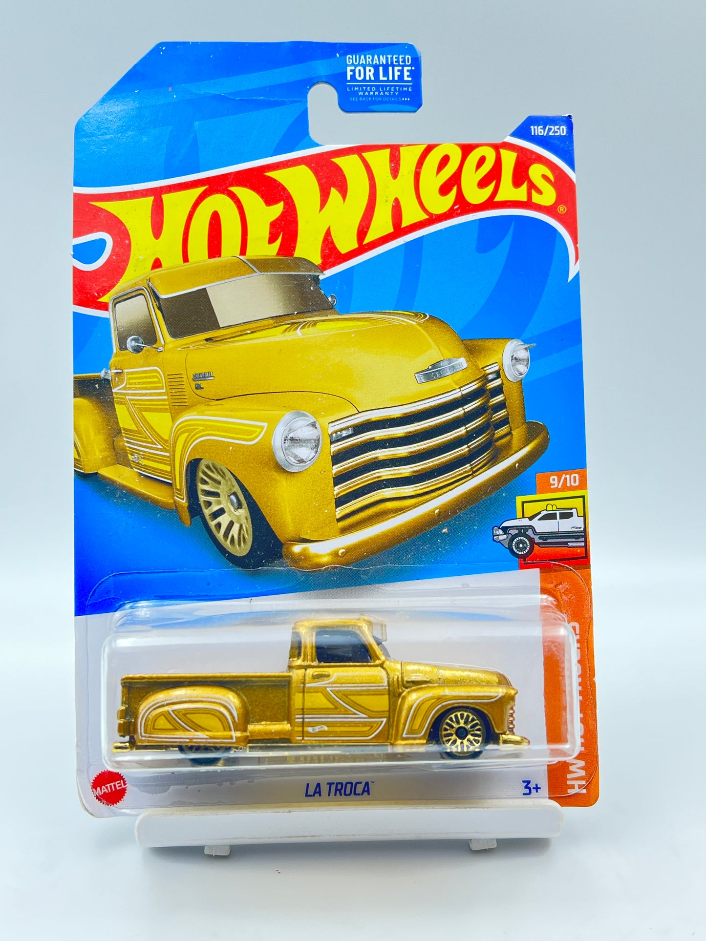 IMPORTED - HOT WHEELS -  CREASED - LA TROCA - GOLD - 1B