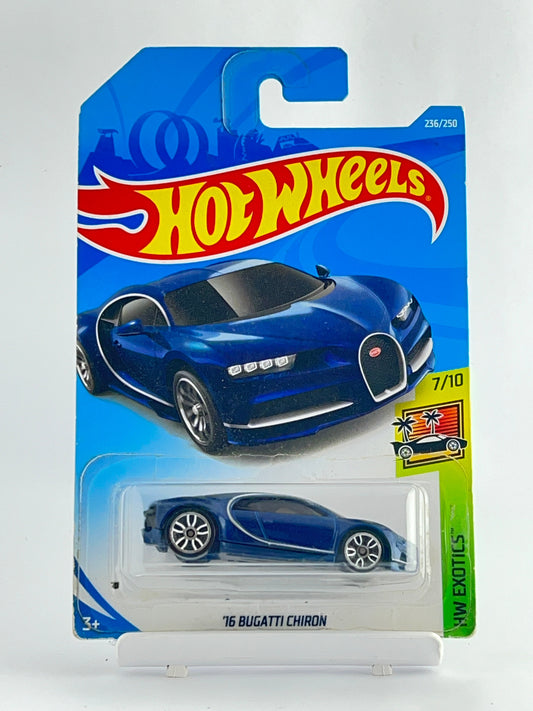 16 BUGATTI CHIRON - BLUE -4A - Its Fun- Hot wheels - matchbox - diecast