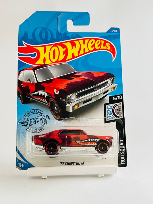 68 CHEVY NOVA - RED - 3A - Its Fun- Hot wheels - matchbox - diecast