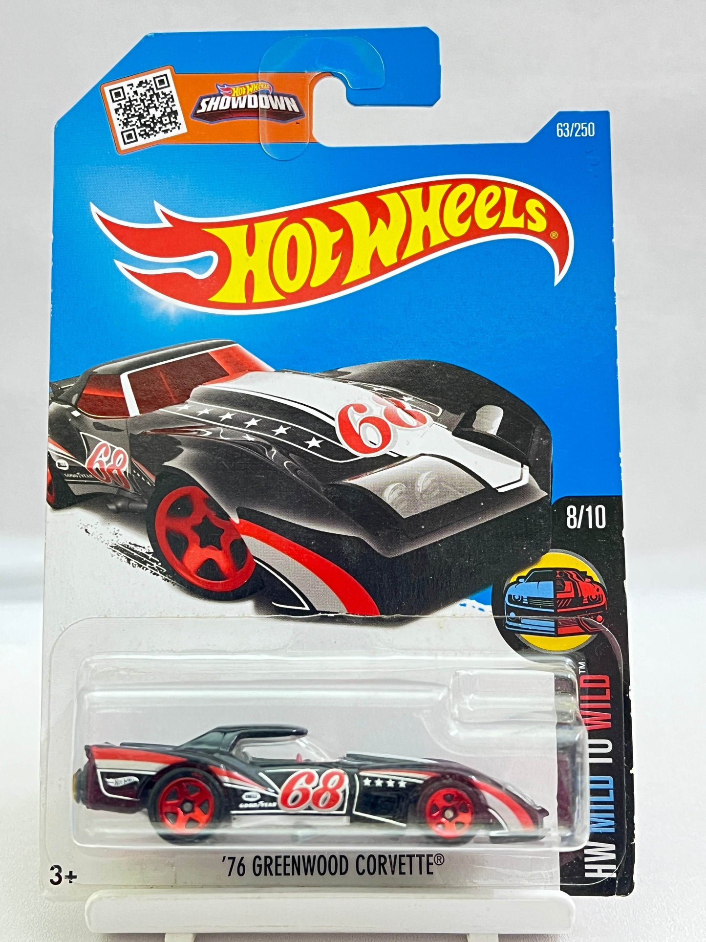 HOT WHEELS - 76 GREENWOOD CORVETTE - BLACK - 7A - Its Fun