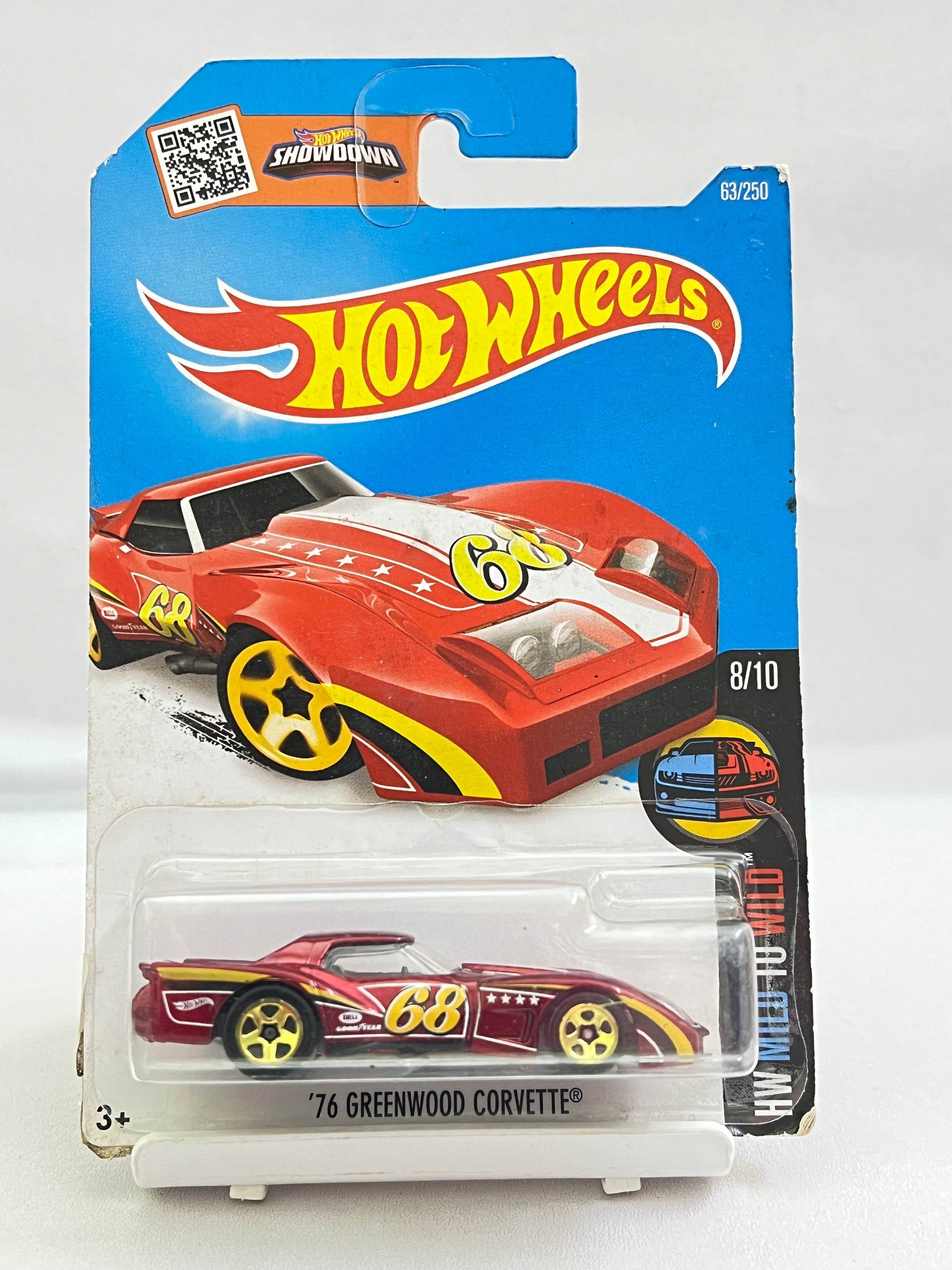 HOT WHEELS - 76 GREENWOOD CORVETTE - RED - 7B - Its Fun