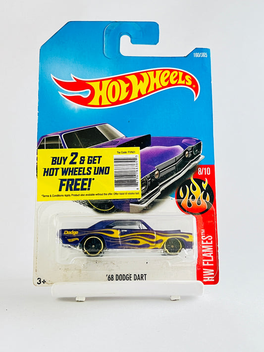 68 DODGE DART - FLAMES - 1C - Its Fun- Hot wheels - matchbox - diecast