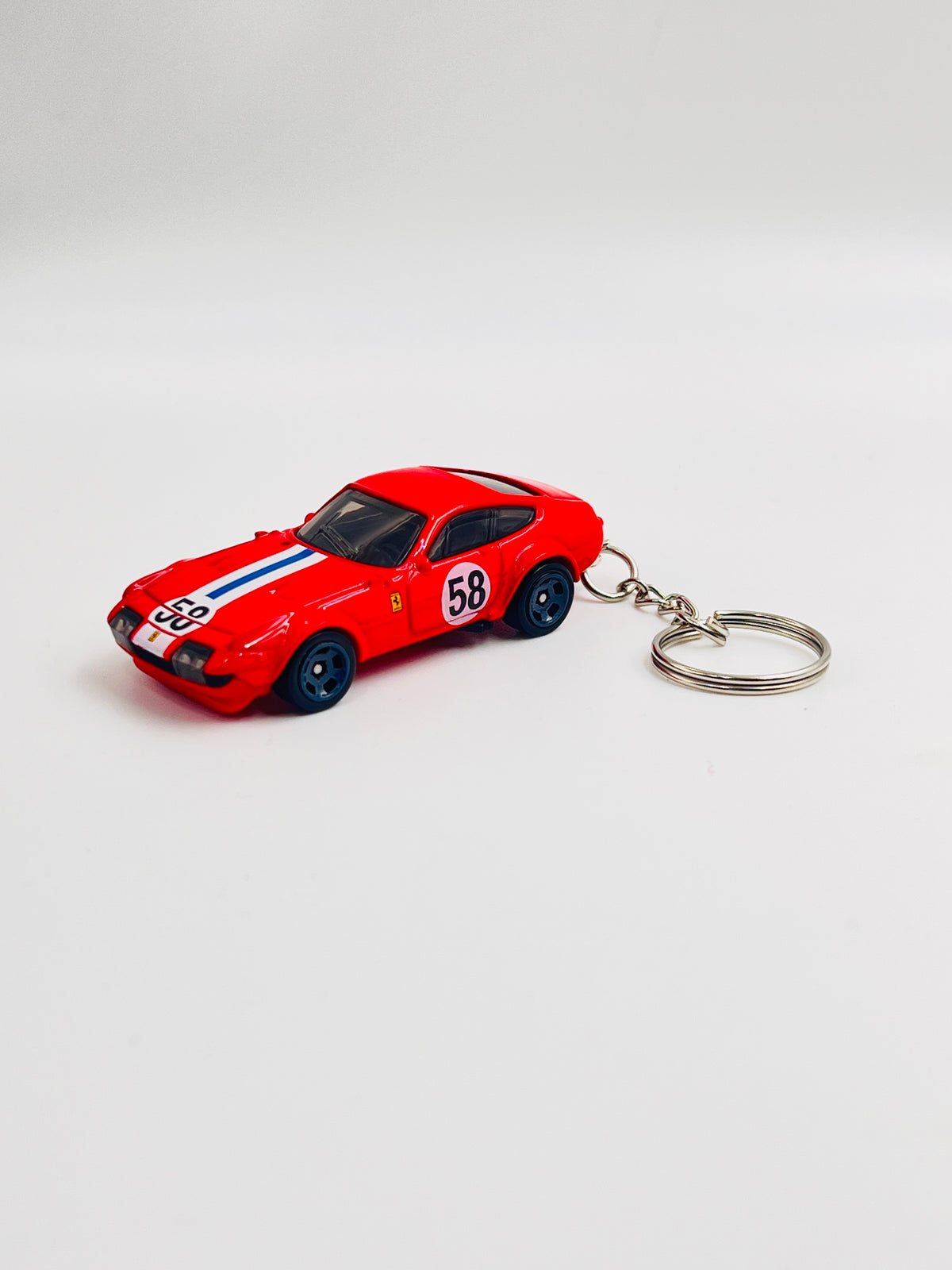 CUSTOMISED - HOT WHEELS - FERRARI 365 GTB4 KEYCHAIN - RED