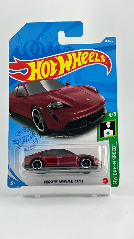 PORSCHE TAYCAN TURBO S - MAROON - Its Fun- Hot wheels - matchbox - diecast