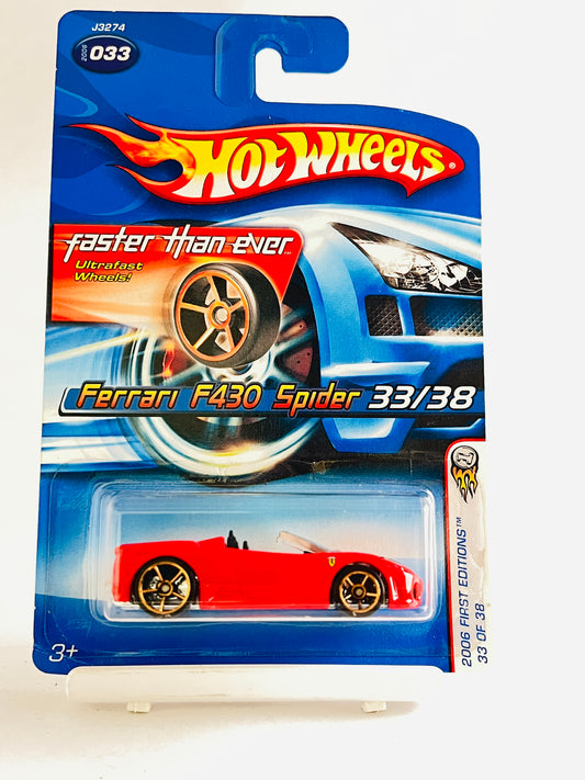 FERRARI F430 SPIDER - RED (CARD AS IN PICTURE) - Its Fun- Hot wheels - matchbox - diecast
