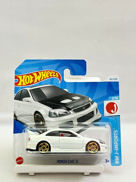 SHORT CARD - HOT WHEELS - HONDA CIVIC SI - WHITE - 7B